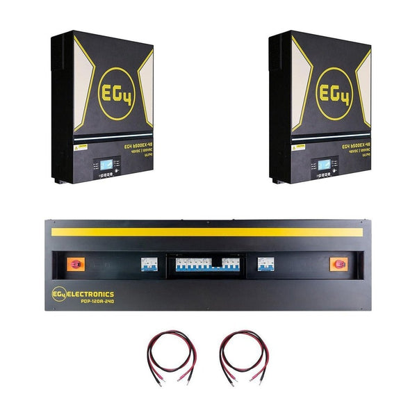 EG4 | 13kW Off-Grid Split Phase Inverter Bundle | 2 x 6500EX-48| 13000W Output | 16000W PV Input | Split Phase 120/240VAC | All in One Solar Inverter System