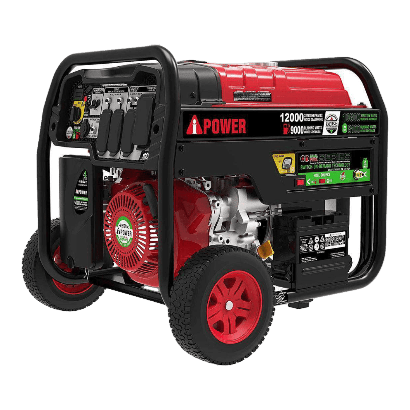 A-iPower SUA12000ED 9000W/12000W Electric Start Dual Fuel Generator New