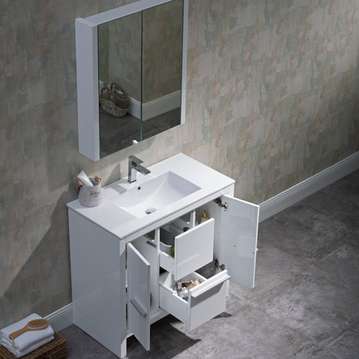 Blossom Milan 36 Inch Bathroom Vanity - V8014 36 01 - Backyard Provider