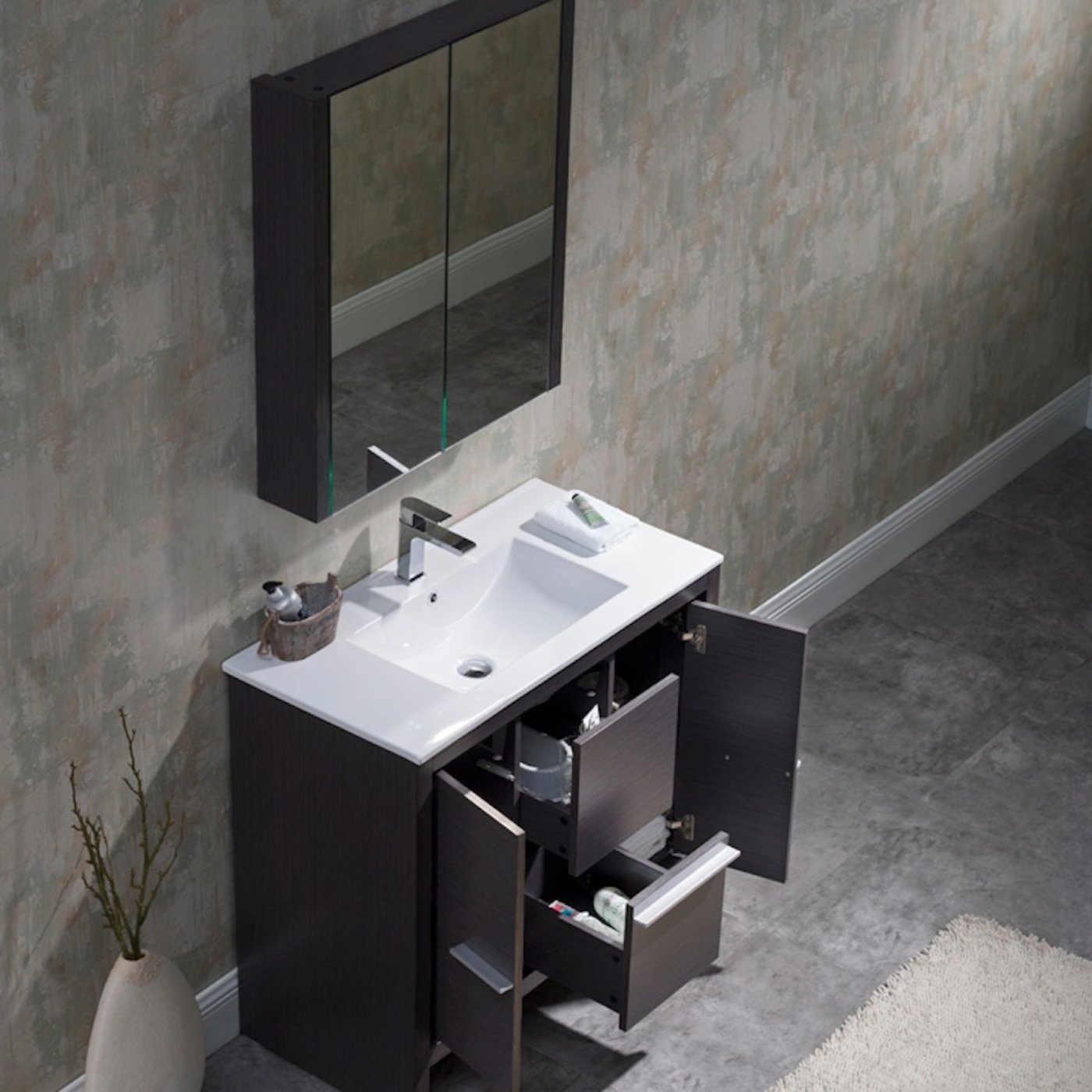 Blossom Milan 36 Inch Bathroom Vanity - V8014 36 01 - Backyard Provider