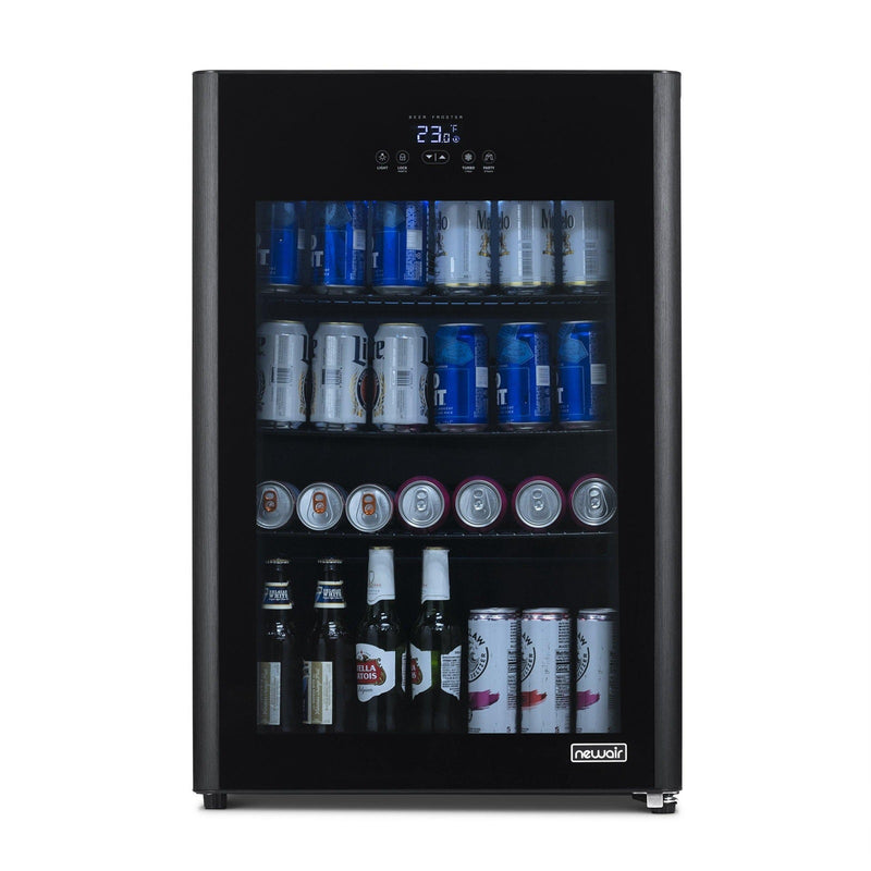 Newair Froster 125-Can Freestanding Black Beverage Center NBF125BK00 - Chills Down to 23 Degrees!