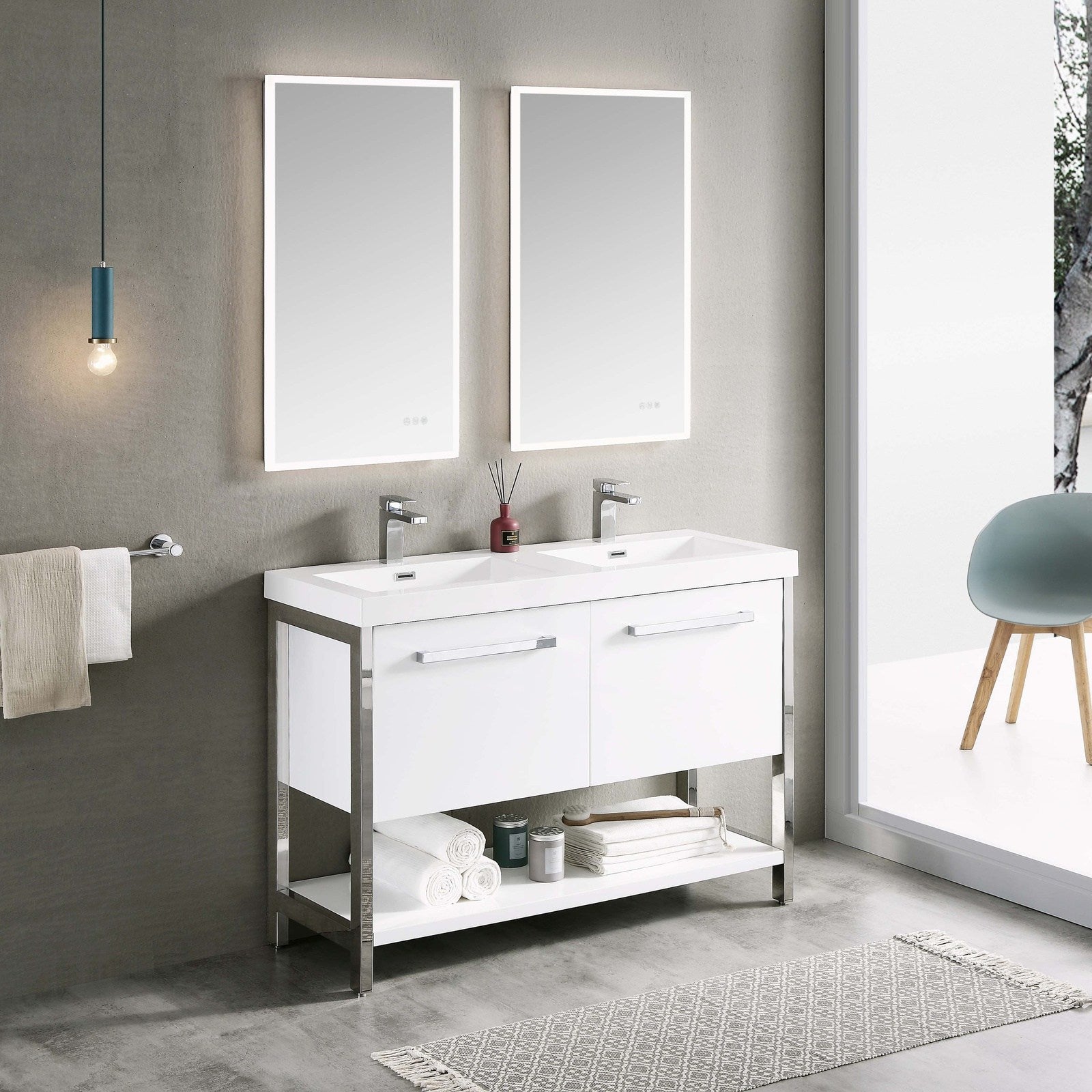 Blossom Riga 48 Inch Bathroom Vanity – Double Sinks - V8022 48 01D