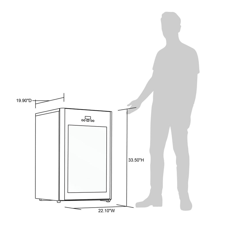 Newair Froster 125-Can Freestanding Black Beverage Center NBF125BK00 - Chills Down to 23 Degrees!