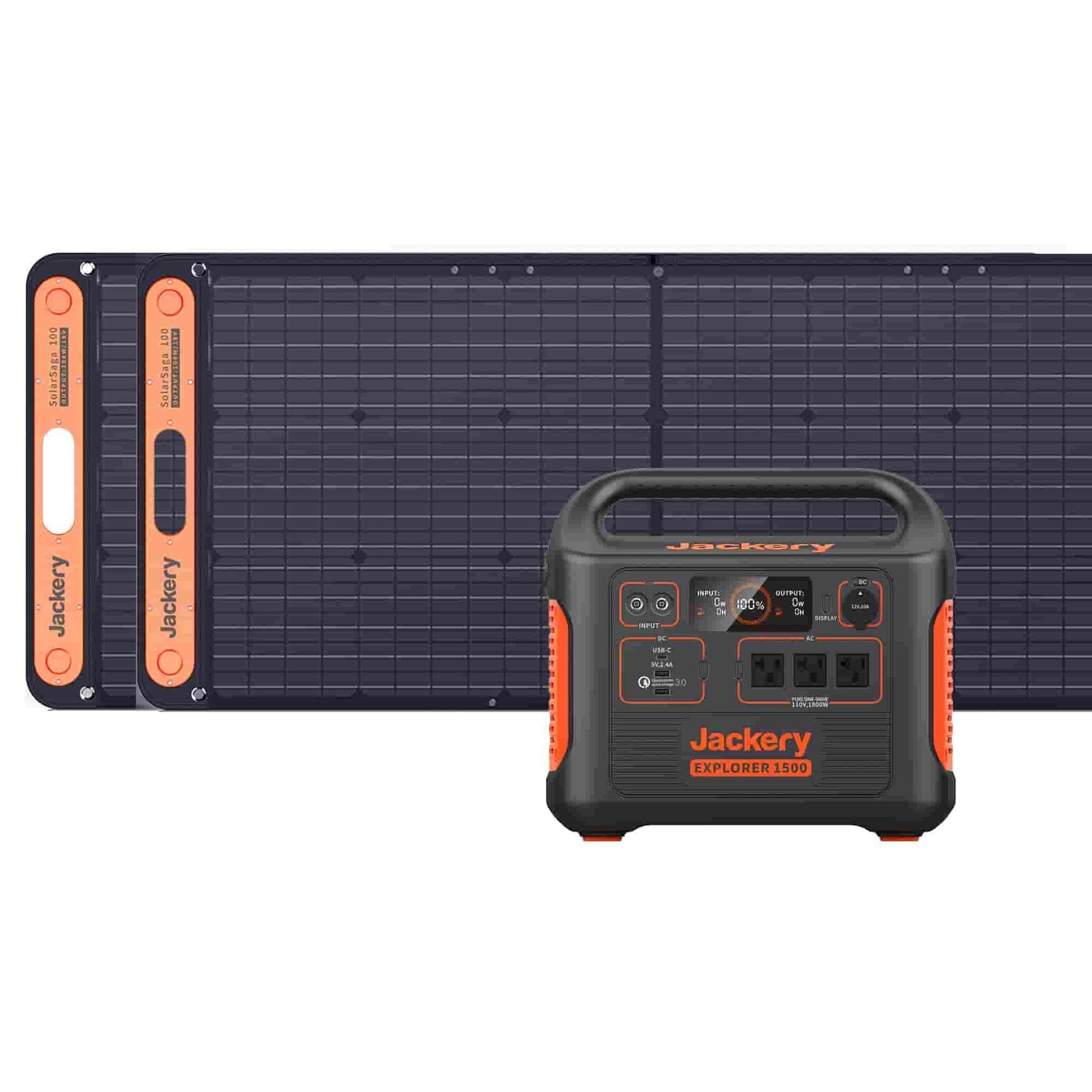 Jackery Solar Generator 1500 with Solar Saga 100W