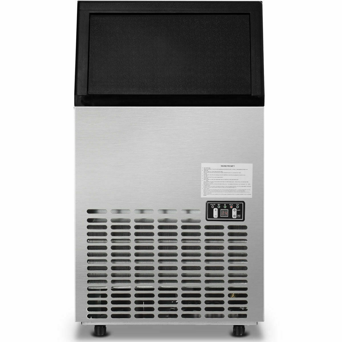 Costway Commercial Ice Maker Stainless Steel 110 lbs/Day 33 lbs Storage Capacity New - EP21967