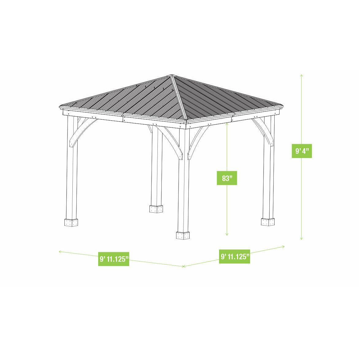 Yardistry 10' x 10' Meridian Gazebo YM11756