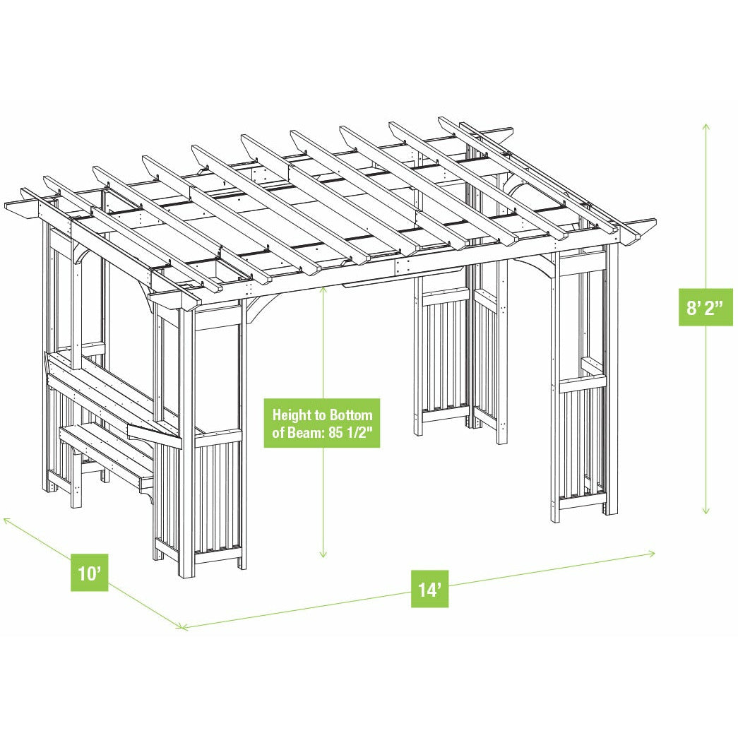 Yardistry 10' x 14' Madison Pergola YM11783