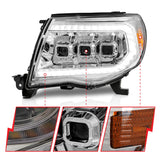 Anzo Full Led Projector Head Lights Chrome with Initiation Feature and Sequential Turn Signal - 111582