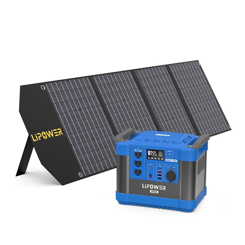 LIPOWER Solar Generator Kit 1200W MARS-1000 PRO + APOLLE100