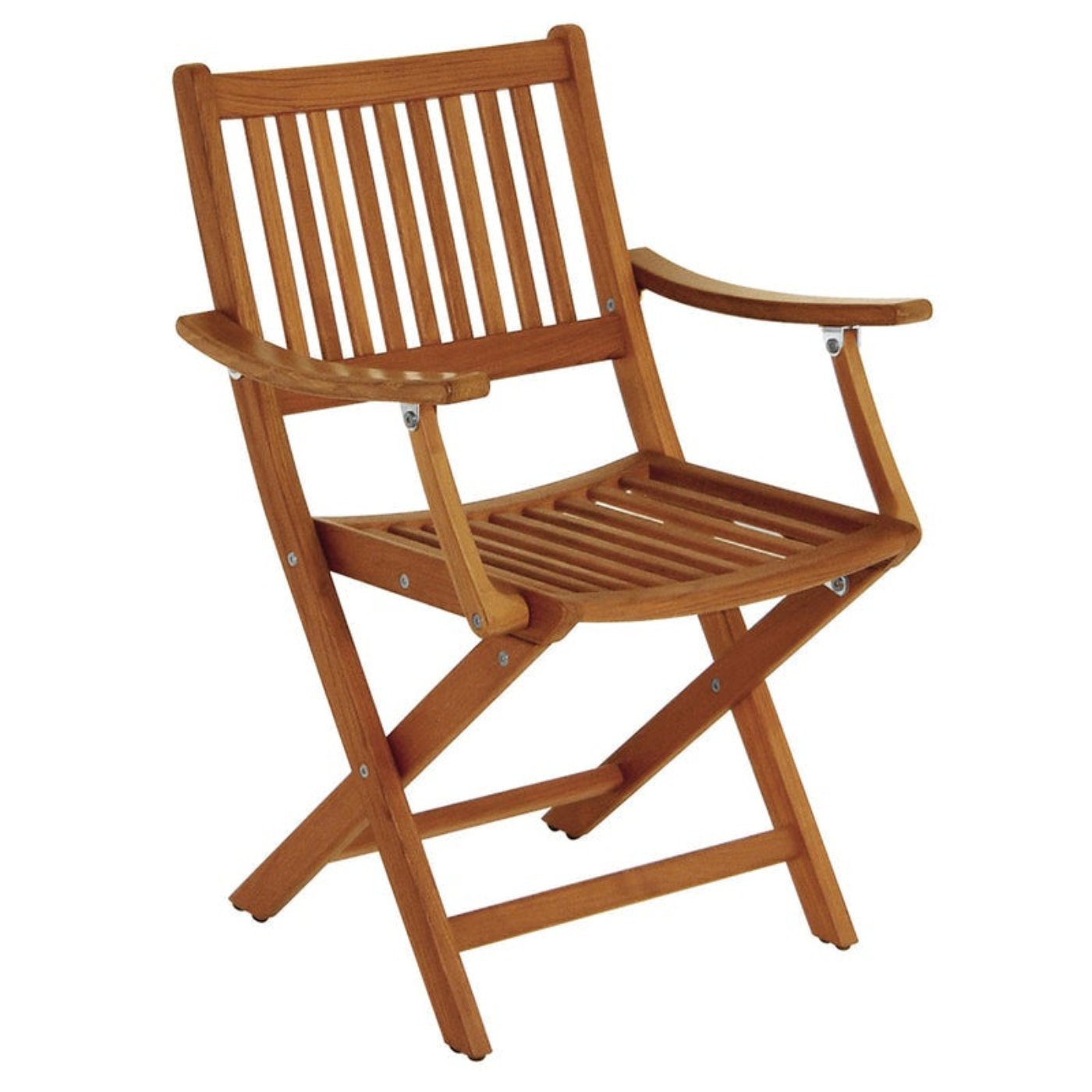 Whitecap Folding Chair w/Arms - Teak - 63070 - CW89263