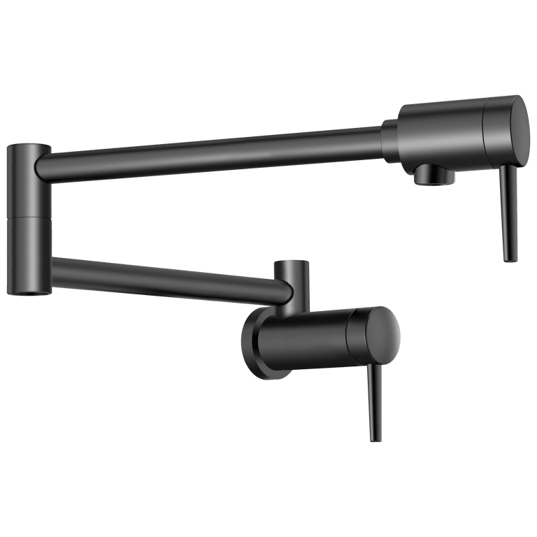 Delta Wall Mount Contemporary Pot Filler in Matte Black, 1165LF-BL