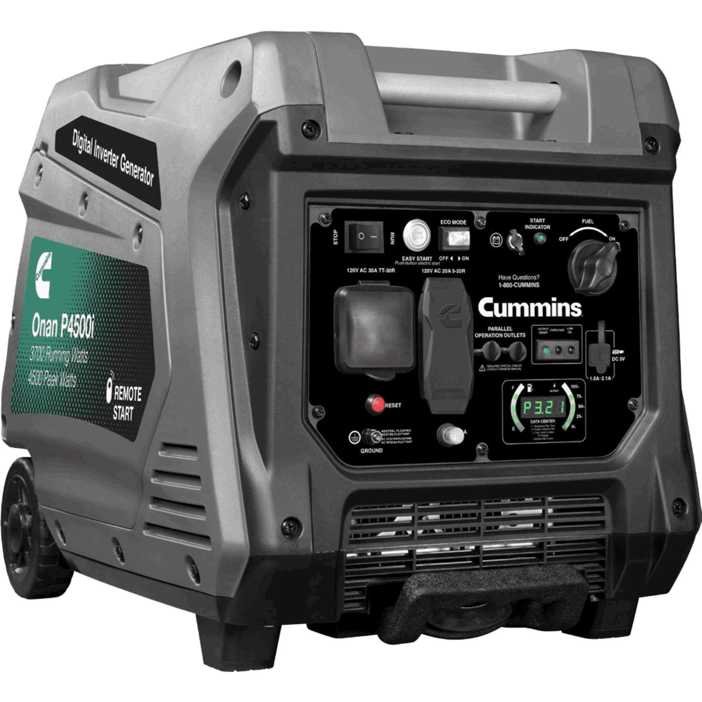 Cummins P4500i 3700W/4500W Onan A058U955 Remote Start Portable Gas Inverter Generator
