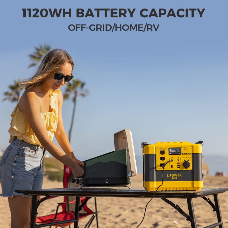 LIPOWER Portable Power Station 1200W LiFePO4 Battery MARS-1000 PRO