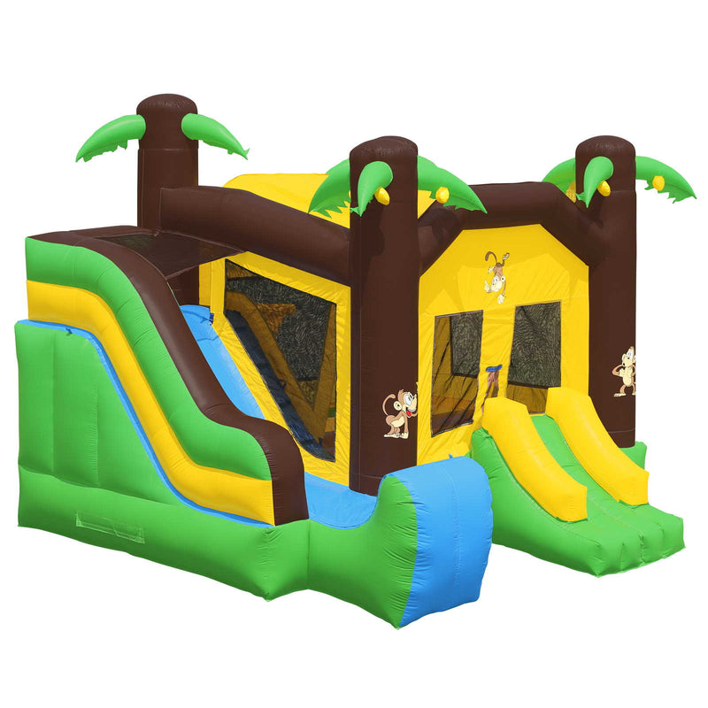 Commercial Jungle Bounce House with Slide by Inflatable HQ - Backyard Provider