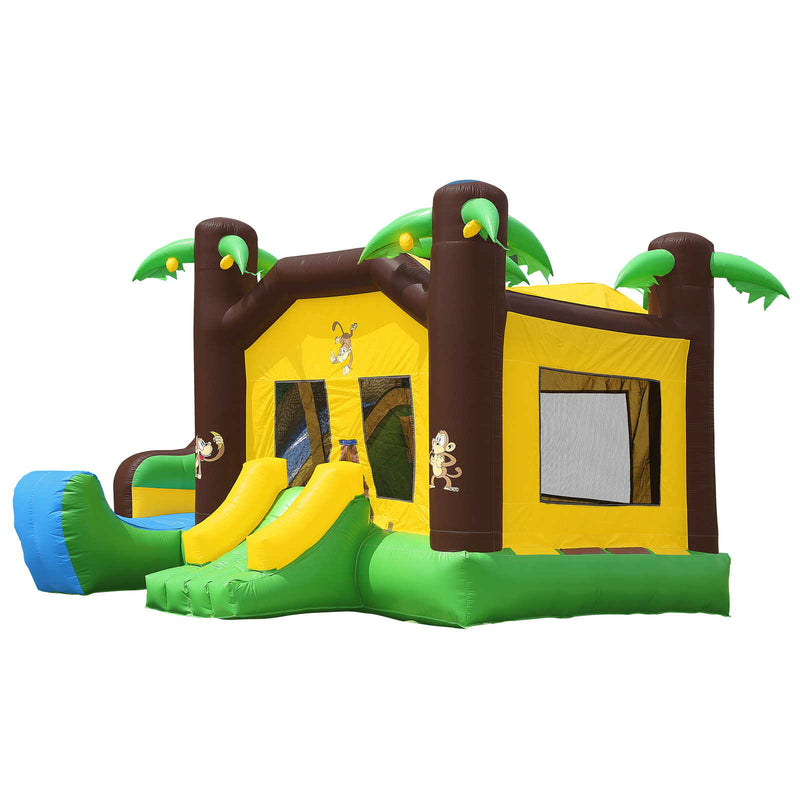 Commercial Jungle Bounce House with Slide by Inflatable HQ - Backyard Provider