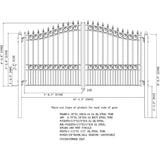 Aleko Steel Dual Swing Driveway Gate London Style 12 x 6 ft - DG12LOND-AP