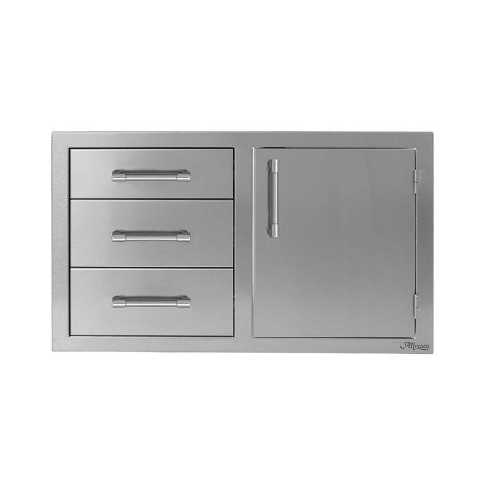 Alfresco 42- Inch Door Drawer Combo - Axe-Ddc-L-42sc