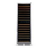 Newair - 27” 160-Bottle Dual-Zone Built-in/Freestanding Stainless Steel Wine Fridge AWR-1600DB - w/ Smooth Rolling Shelves