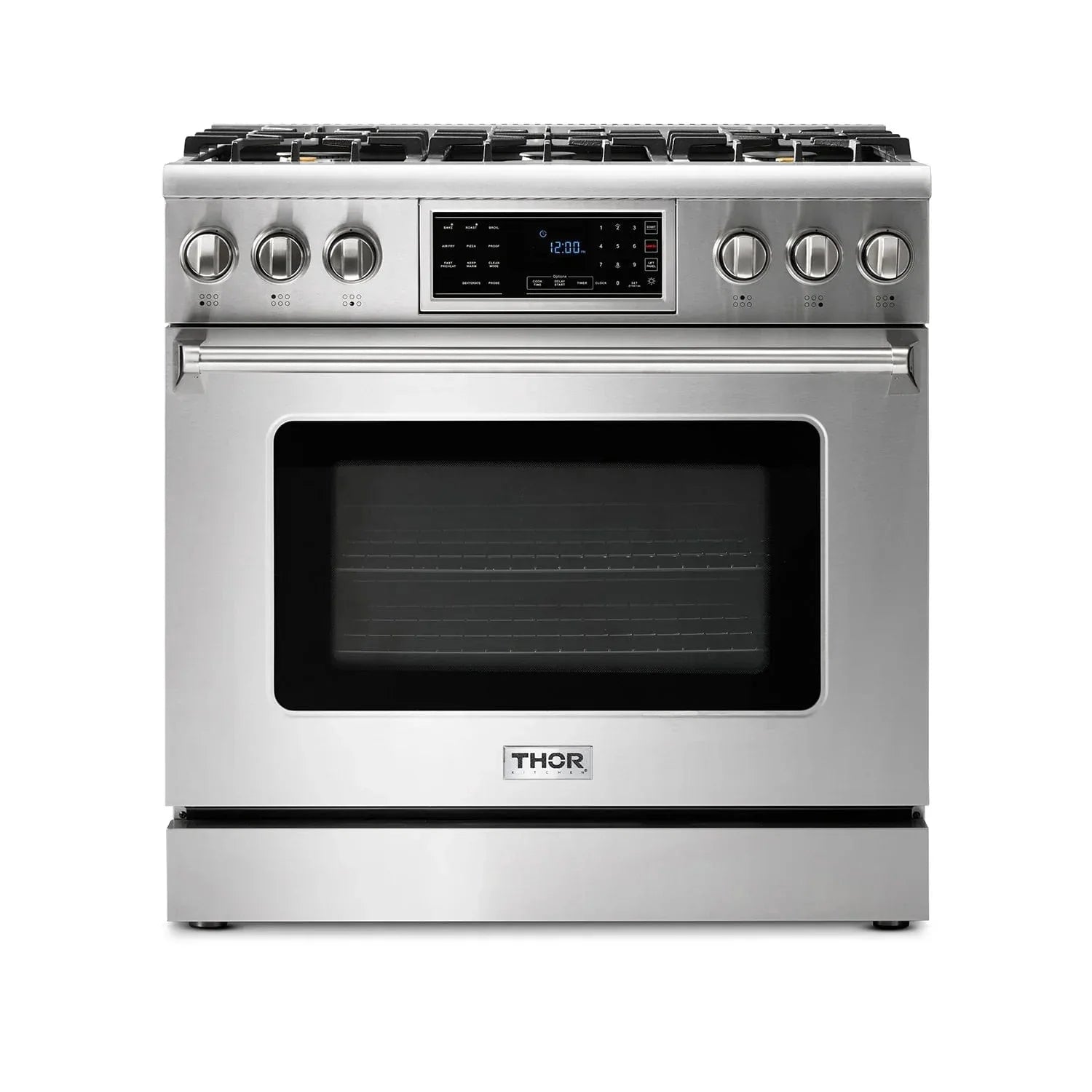 Thor Kitchen Appliance Package - 36 In. Gas Range, Range Hood, Refrigerator, Dishwasher, AP-TRG3601-W-2