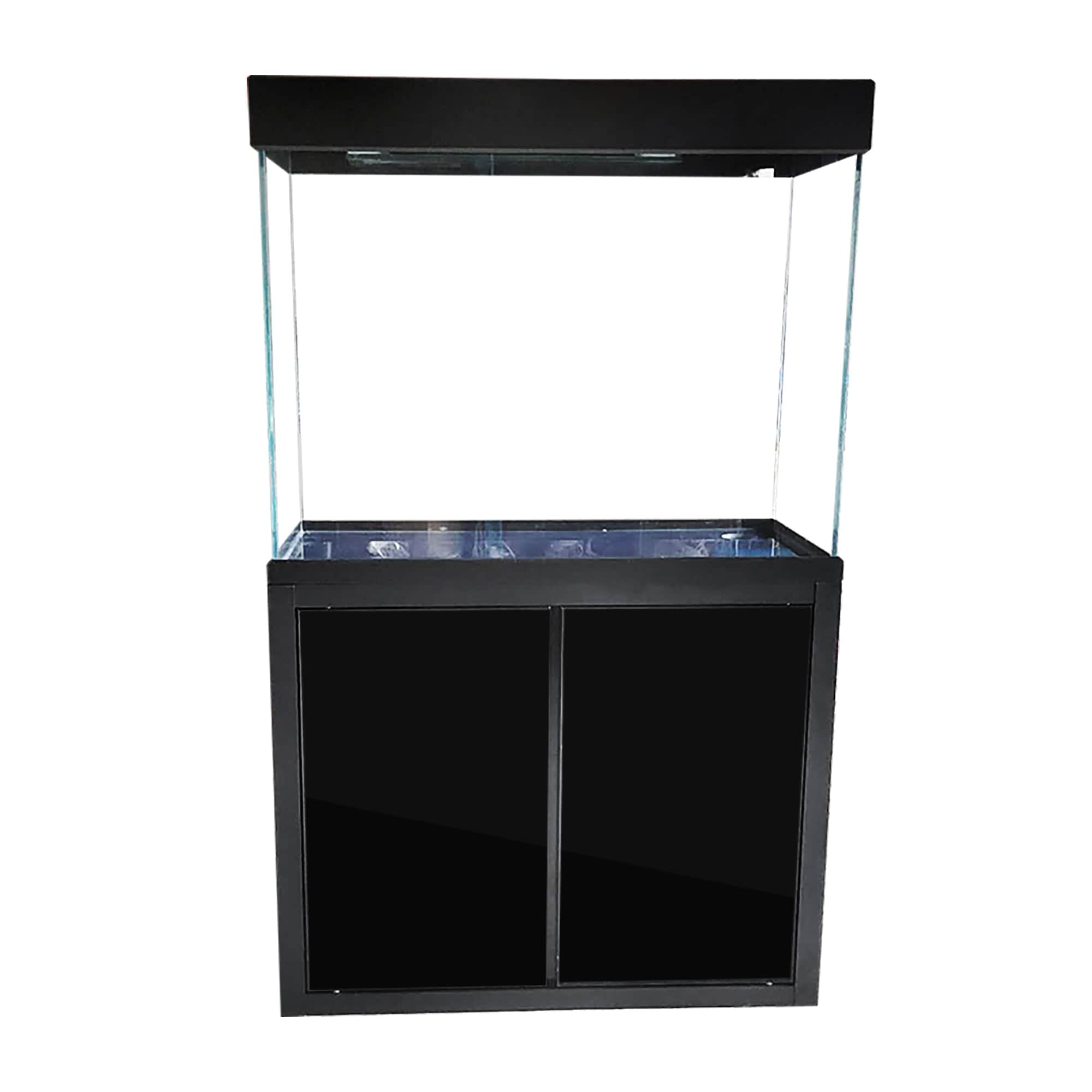 Aqua Dream 100 Gallon Tempered Glass Aquarium Black and Gold - AD-1060-BK