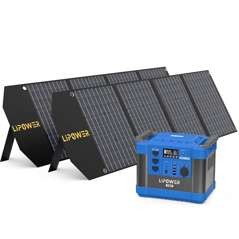 LIPOWER Solar Generator Kit 1200W MARS-1000 PRO + APOLLE100