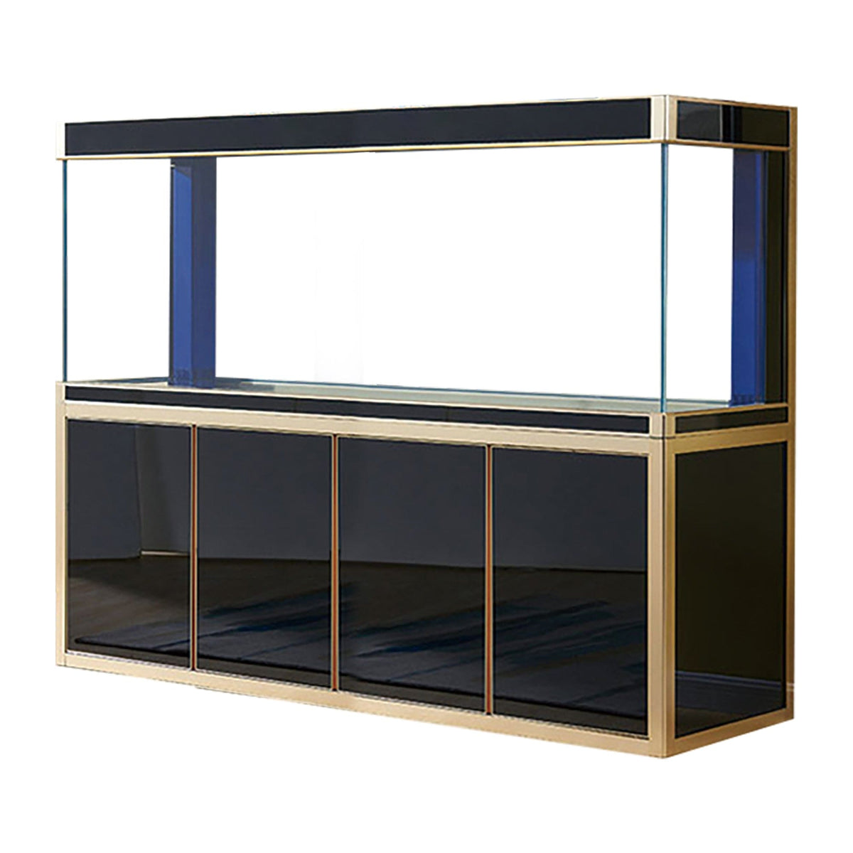 AQUA DREAM 250 GALLON TEMPERED GLASS AQUARIUM BLACK AND GOLD-AD-1980-BK