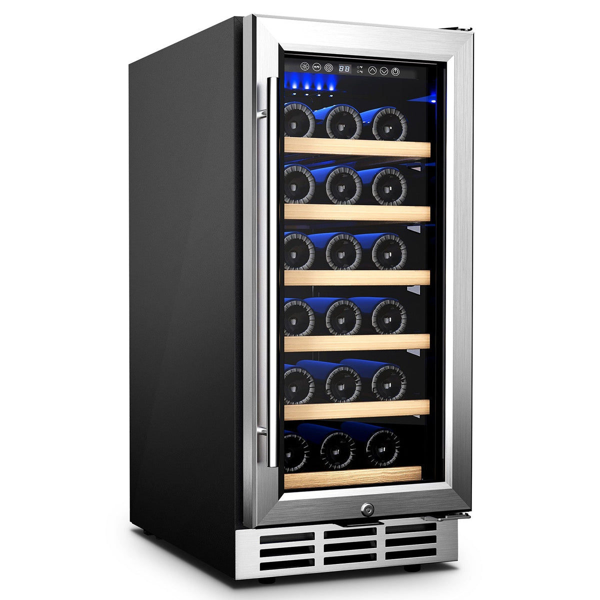 EUHOMY 15 Inch Wine Fridge Low Noise Beverage Refrigerator Wine Cooler - WC-03