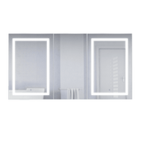 Krugg  Double LED Medicine Cabinet 66"X 36"  with Dimmer & Defogger - Svange 6636DLLR - Backyard Provider