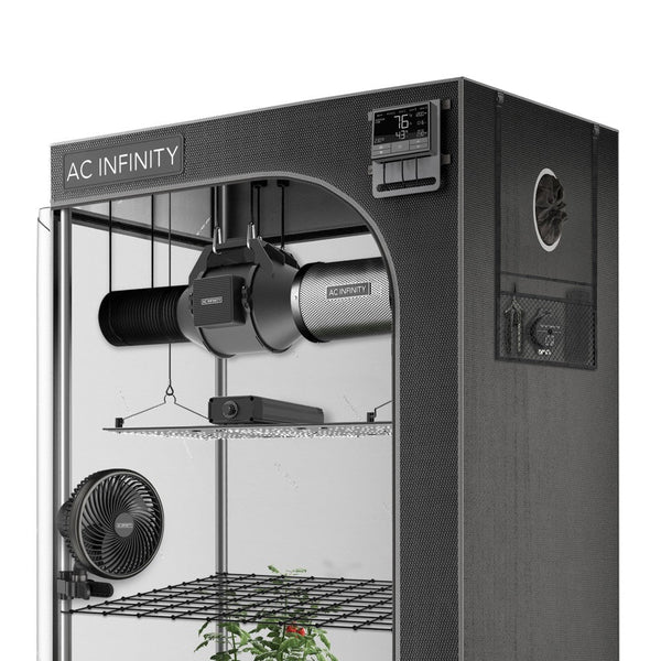 AC Infinity ADVANCE Grow Tent System 2' x 4' | 2-Plant Kit | Integrated Smart Controls To Automate Ventilation, Circulation, Full Spectrum LED Grow Light AC-PKB24