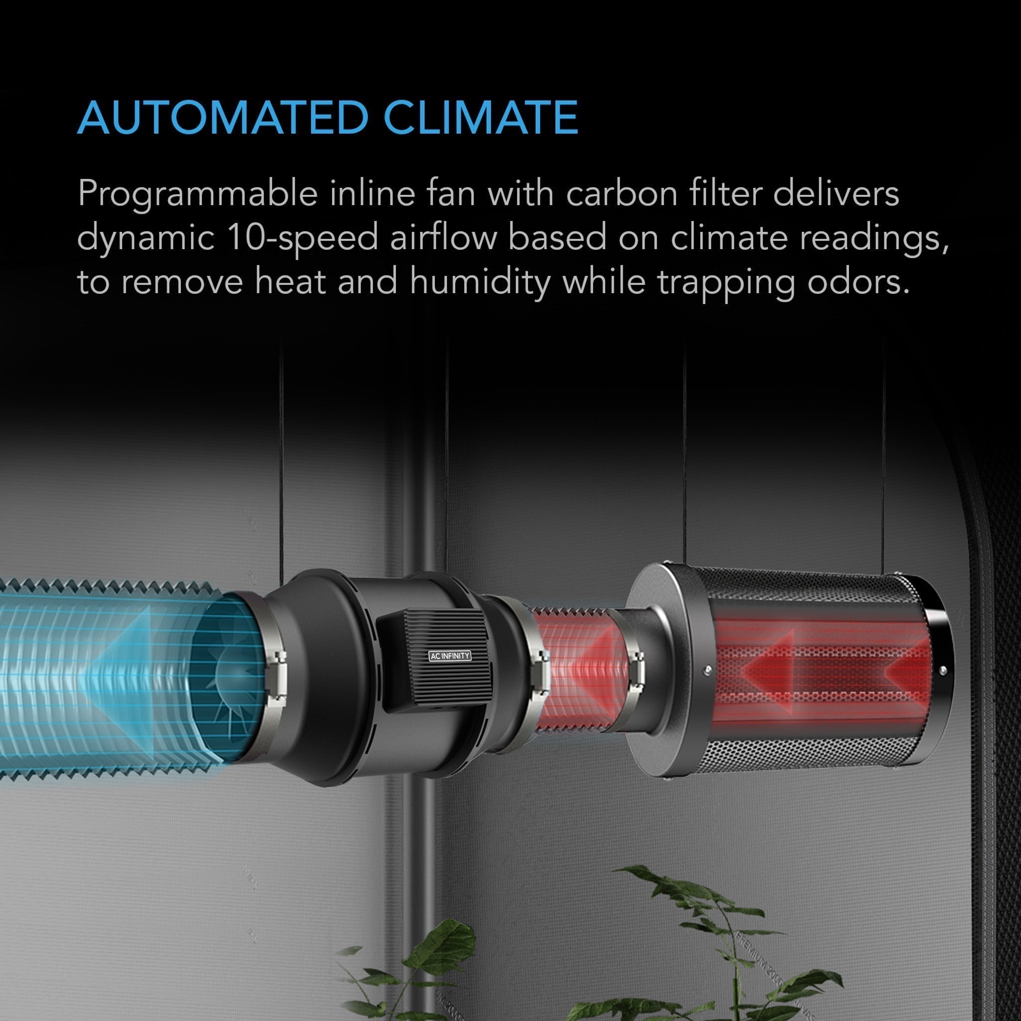 AC Infinity ADVANCE Grow Tent System 2' x 4' | 2-Plant Kit | Integrated Smart Controls To Automate Ventilation, Circulation, Full Spectrum LED Grow Light AC-PKB24