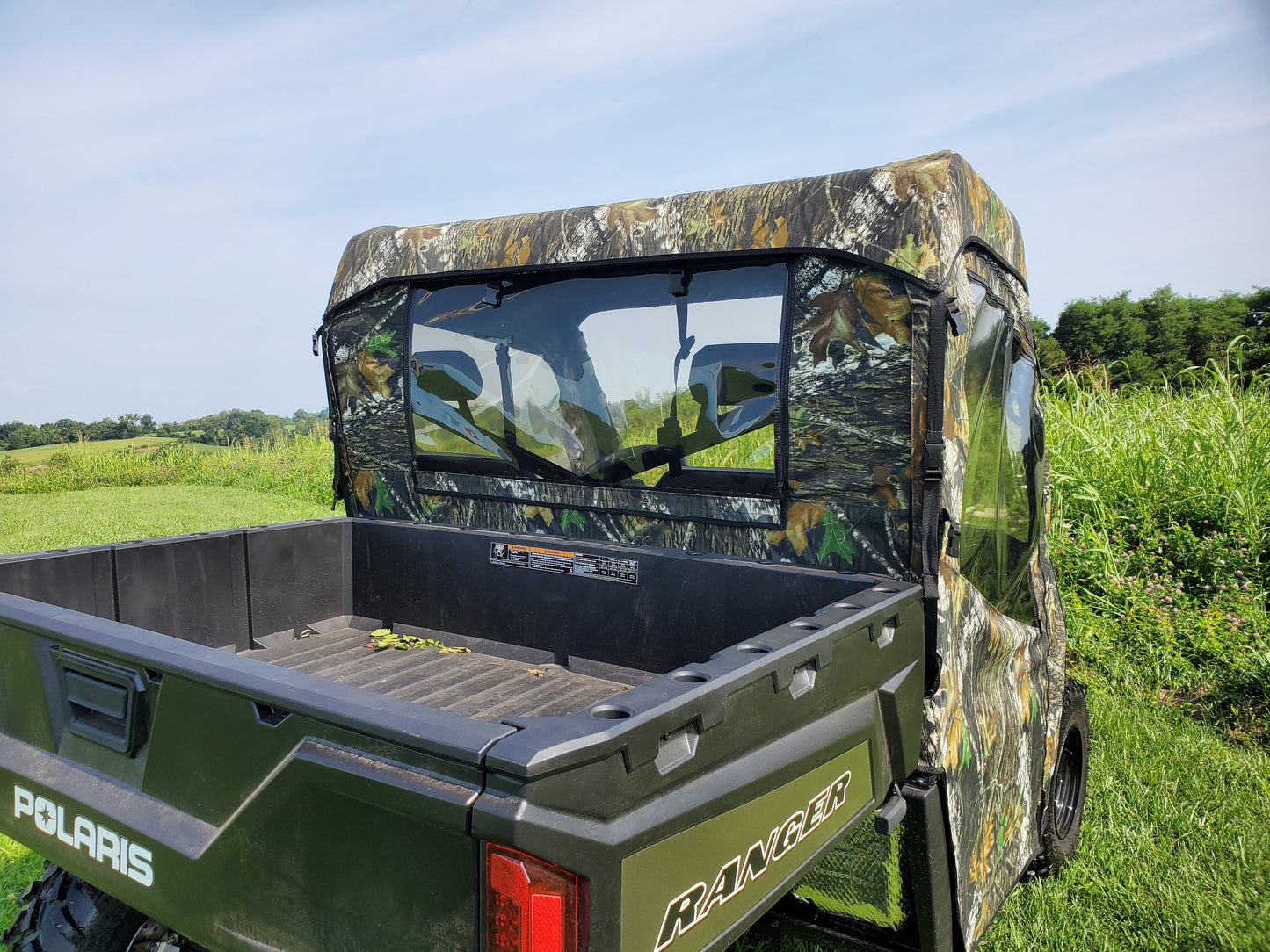 3 Star UTV Polaris Ranger Full-Size 570 3-Passenger - Full Cab Enclosure for Hard Windshield - POLF57-FCF-BLK