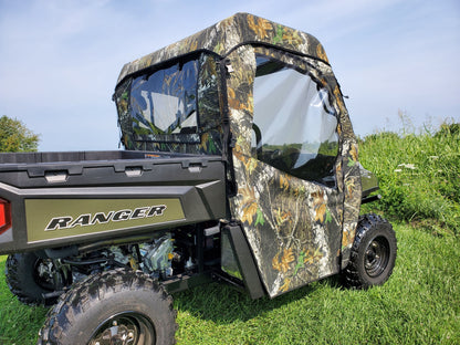 3 Star UTV Polaris Ranger Full-Size 570 3-Passenger - Full Cab Enclosure for Hard Windshield - POLF57-FCF-BLK