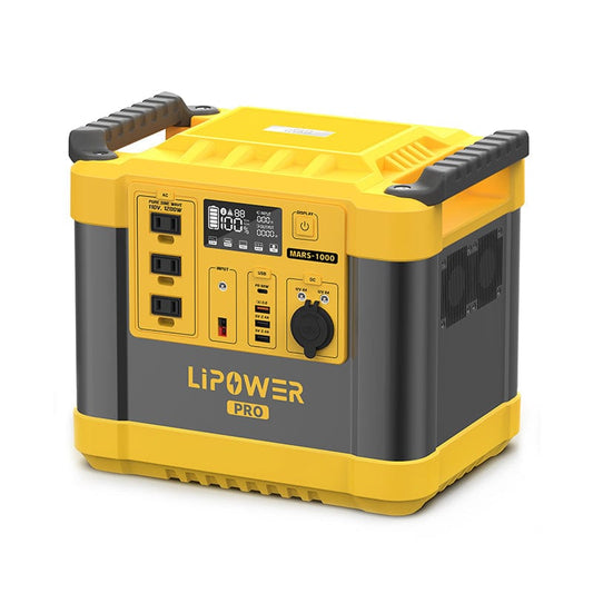 LIPOWER Portable Power Station 1200W LiFePO4 Battery MARS-1000 PRO