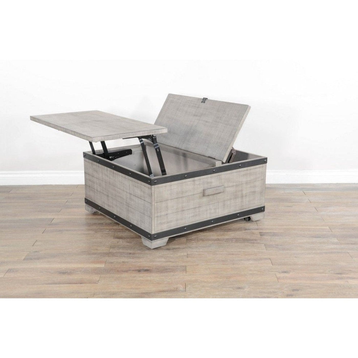 Alpine - Coffee Table With Lift Top And Casters - Gray - 3169AG-C