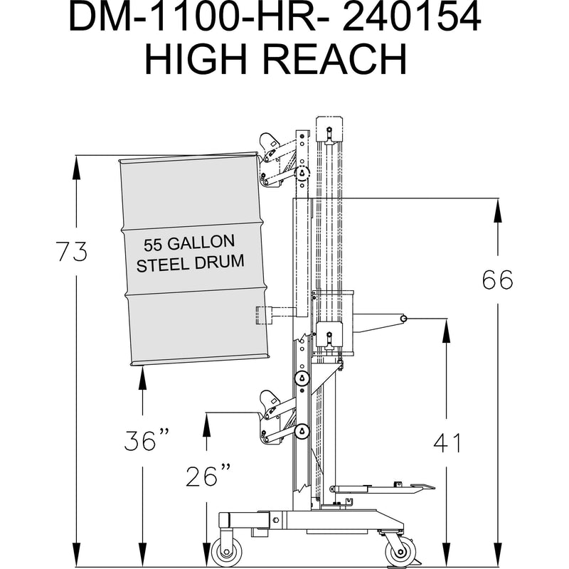 Wesco ERGONOMIC DRUM HANDLER HIGH REACH MODEL - 240154 - Backyard Provider