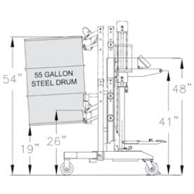 Wesco ERGONOMIC DRUM HANDLER SCALE MODEL - ± 0.50% OF APPLIED LOAD - 240155 - Backyard Provider