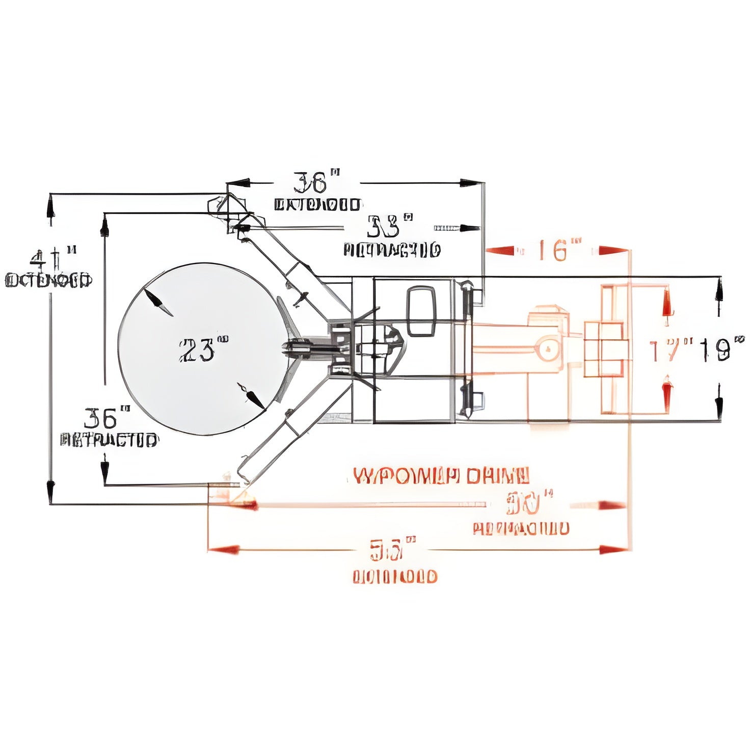 Wesco Industrial Products DM-1100-PLD 650 lb. / 1,100 lb. Ergonomic Power Lift / Drive Drum Handler with Gator Grip Clamp 240157