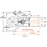 Wesco Industrial Products DM-1100-PLD 650 lb. / 1,100 lb. Ergonomic Power Lift / Drive Drum Handler with Gator Grip Clamp 240157