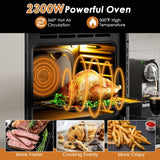 Costway Single Wall Oven 24" 2.47 Cu.ft with 5 Cooking Modes 2300W New - FP10040US-SL