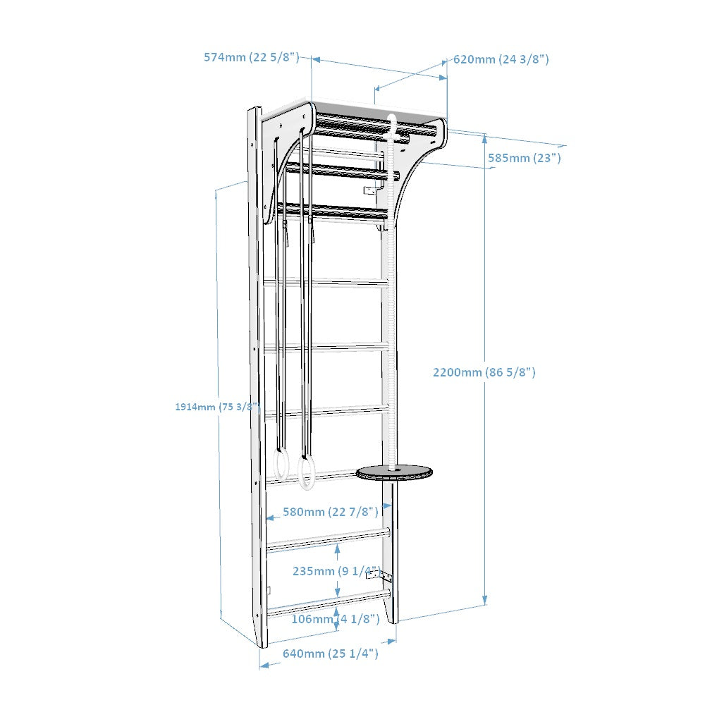 BenchK Wood Swedish Ladder Bundle - 5903317830627