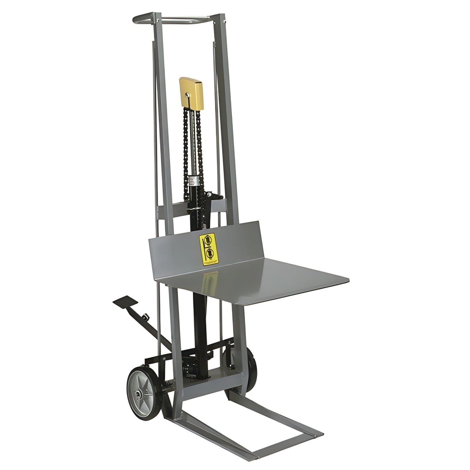 Wesco Industrial Products 400 lb. 2 Wheel Aluminum Hydraulic Pedalift with 22" x 20" Platform and 40" Lift Height 260004