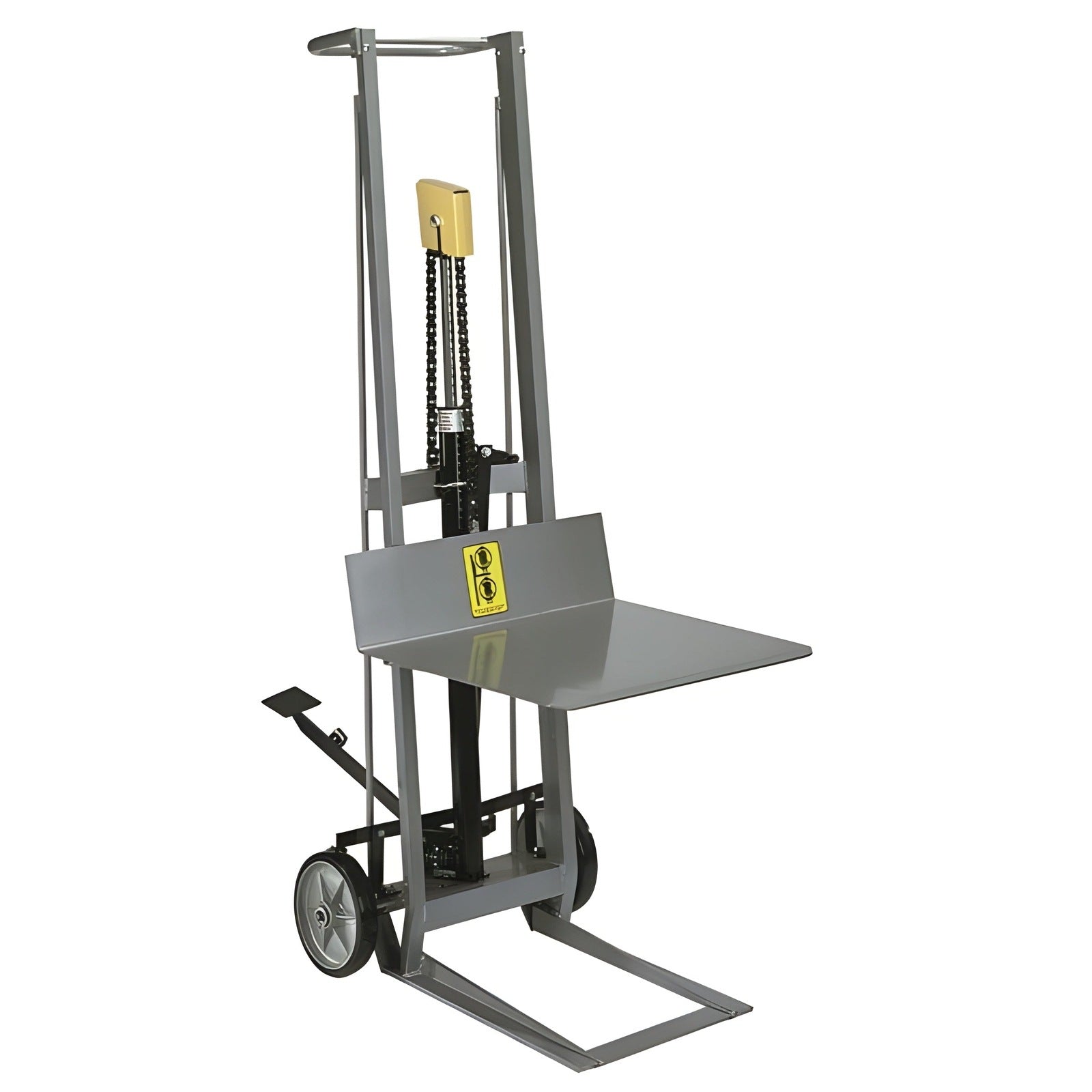 Wesco Industrial Products 400 lb. 2 Wheel Aluminum Hydraulic Pedalift with 22" x 20" Platform and 54" Lift Height 260005