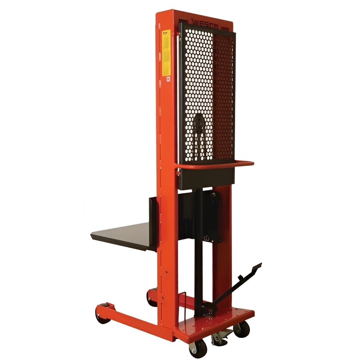 Wesco Industrial Products 1,000 lb.Standard Series Hydraulic Platform Stacker with 24" x 24" Platform and 68" Lift Height 260033