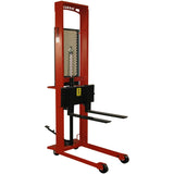 Wesco Industrial Products 1,000 lb. Standard Series Straddle Fork Stacker with 30" Forks and 56" Lift Height 260041