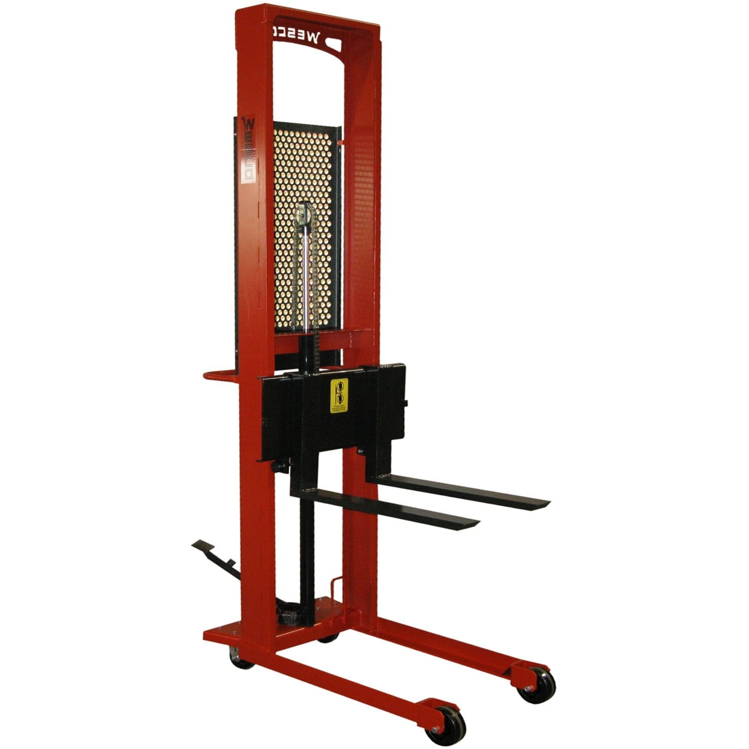 Wesco Industrial Products 1,000 lb. Standard Series Straddle Fork Stacker with 30" Forks and 64" Lift Height 260042