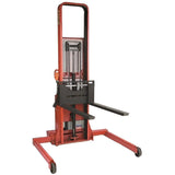 Wesco Industrial Products 2,000 lb. Power Lift Adjustable Straddle Fork Stacker with 42" Forks and 86" Lift Height 261055