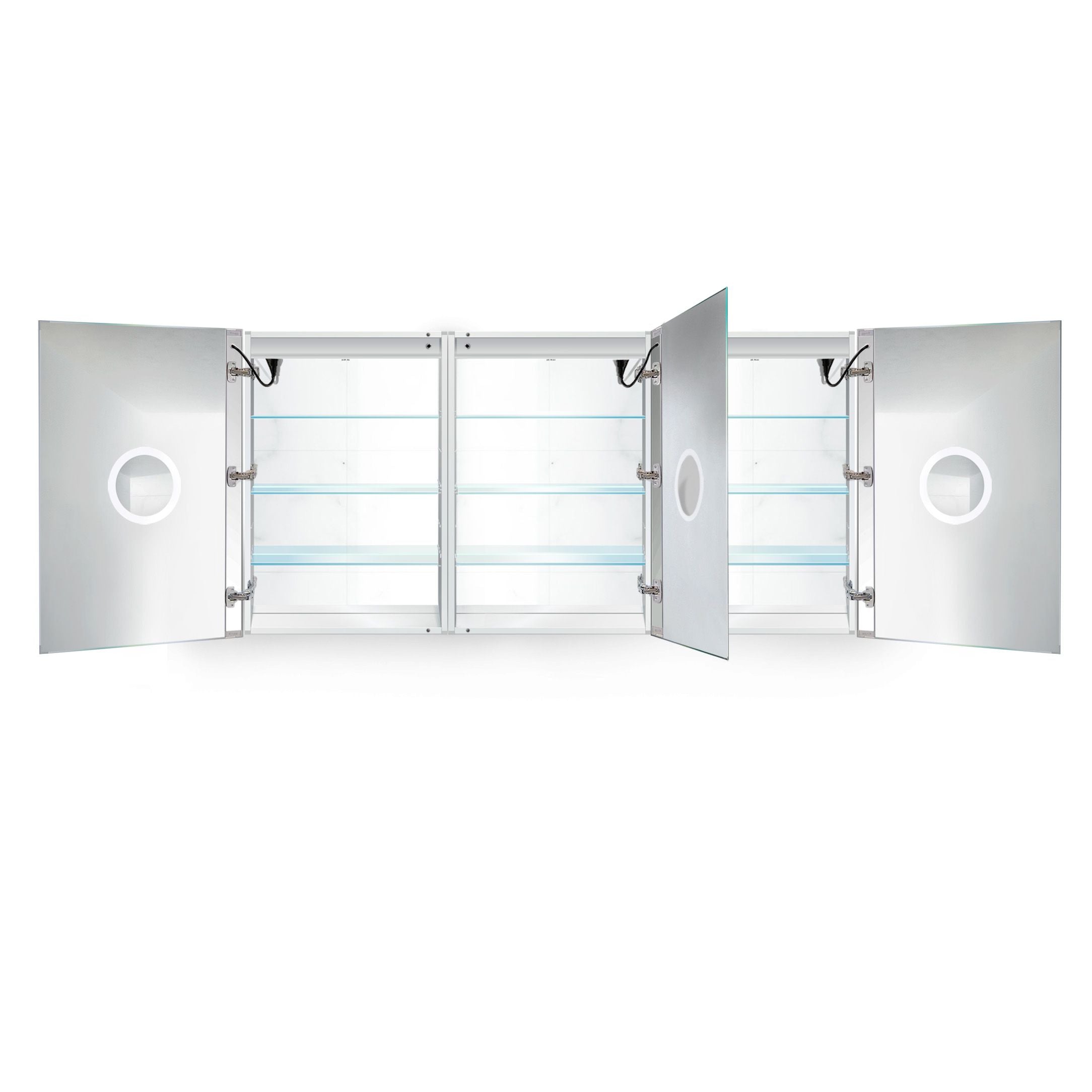 Krugg Svange 7236TLRR 72" X 36" Triple LED Medicine Cabinet with Dimmer & Defogger SVANGE7236TLRR