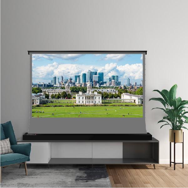 VIVIDSTORM S 3D ALR Motorized Tension Floor Rising Obsidian Long Throw Projector Screen High Gain