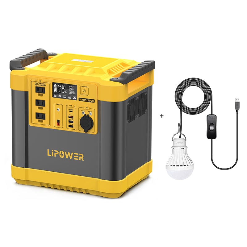 LIPOWER Portable Power Station 2000W LiFePO4 Battery MARS-2000