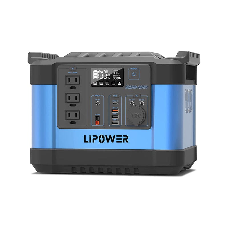 LIPOWER Portable Power Station 1000W/1100Wh MARS-1000